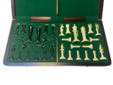 4" Bone Chess set with Rosewood Chess board - 2" Square