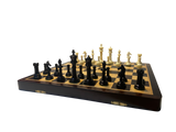 4" Bone Chess set with Rosewood Chess board - 2" Square