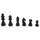 WE Games French Staunton Chess & Checkers Set - Weighted Pieces, Black Stained Wooden Board with Storage Drawers - 15 in.