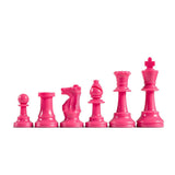 WE Games Staunton Tournament Chess Pieces in Assorted Colors - Plastic with 3.75 inch king - Half Set - American Chess Equipment
