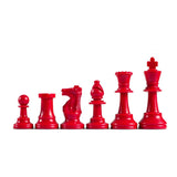 WE Games Staunton Tournament Chess Pieces in Assorted Colors - Plastic with 3.75 inch king - Half Set - American Chess Equipment
