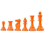WE Games Staunton Tournament Chess Pieces in Assorted Colors - Plastic with 3.75 inch king - Half Set - American Chess Equipment