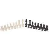 WE Games Silicone Staunton Tournament Chess Pieces - Black and Cream, 3.75 inch King - American Chess Equipment