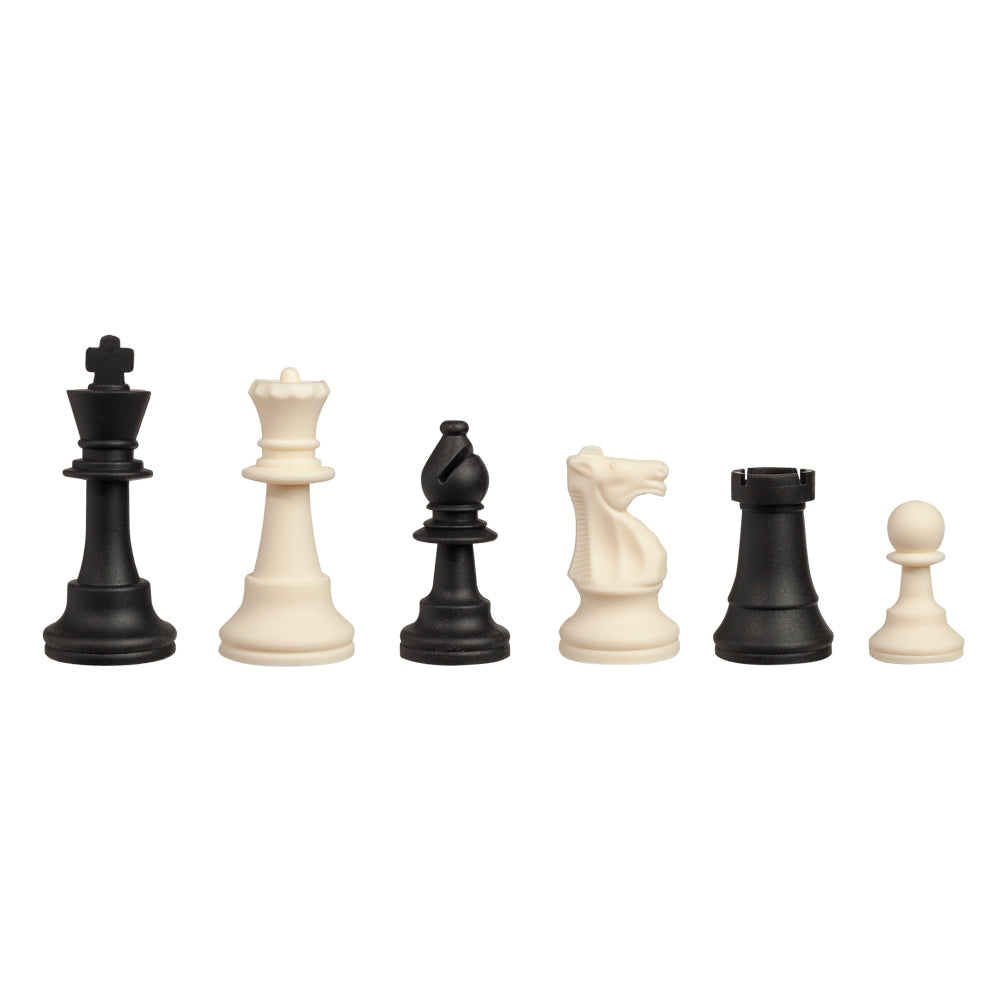 WE Games Best Value Tournament Chess Set, Black Board, Pieces, Bag