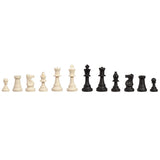 WE Games Silicone Staunton Tournament Chess Pieces - Black and Cream, 3.75 inch King - American Chess Equipment