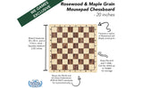 Wood Grain Mousepad Tournament Chessboard in Assorted Colors, 20 inches by WE Games - Made in the USA - American Chess Equipment