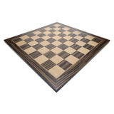 Deluxe Chess Board – Zebra & Natural Wood - Available in 15, 19, and 21 inches