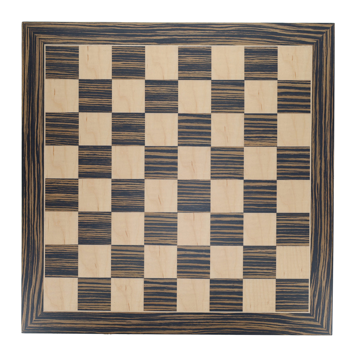 Deluxe Chess Board – Zebra & Natural Wood - Available in 15, 19, and 2