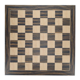 Deluxe Chess Board – Zebra & Natural Wood - Available in 15, 19, and 21 inches