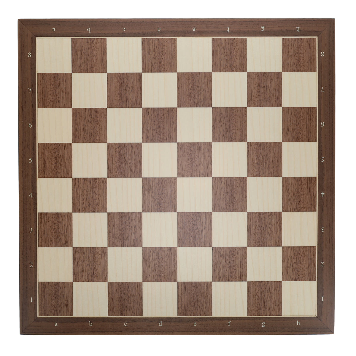 Sunrise Walnut & Maple Chess Board with Notation - 2 Squares 