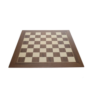 Deluxe Walnut and Sycamore Wooden Chess Board – 21.75 inches