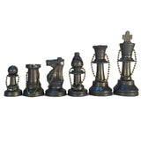 WE Games Keychain Bag Tag Chessmen -Includes 17 pieces with extra queen in assorted colors - American Chess Equipment