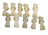 Gold Chenile Chess Pins - King - Queen - Bishop - Knight - Pawn  PACK of 10
