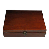 WE Games Old World Wooden Treasure Box with Brass Latch - American Chess Equipment