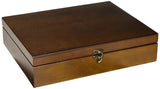 WE Games Old World Wooden Treasure Box with Brass Latch - American Chess Equipment