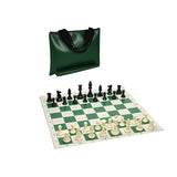 Tournament Chess Pack – Staunton Pieces with Vinyl Board and Tote - American Chess Equipment