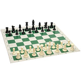 Tournament Chess Pack – Staunton Pieces with Vinyl Board and Tote - American Chess Equipment