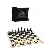 Tournament Chess Pack – Staunton Pieces with Vinyl Board and Tote - American Chess Equipment
