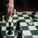 WE Games Ultimate Tournament Chess Set in Assorted Colors with Vinyl Chess Mat, Canvas Bag & Super Triple Weighted Chessmen with 4" King - American Chess Equipment