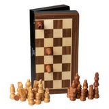 WE Games Travel Wood Magnetic Chess Set – 8 Inch