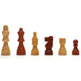 Wood Folding Chess Set with Beveled Edges – 11.5 inch Walnut Board - American Chess Equipment