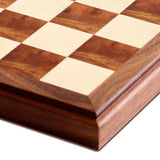 Wood Folding Chess Set with Beveled Edges – 11.5 inch Walnut Board - American Chess Equipment