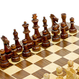 Traditional Staunton Wood Chess Set with a Wooden Board – 14.75 inch Board with 3.75 inch King - American Chess Equipment