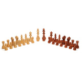 Traditional Staunton Wood Chess Set with a Wooden Board – 14.75 inch Board with 3.75 inch King - American Chess Equipment