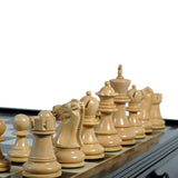 Grand English Style Chess Set with Storage Drawers – Pieces are Tournament Sized and Hand Carved with Black Stained Wood Board 19 in. - American Chess Equipment