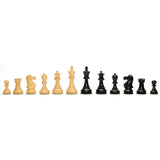 Grand English Style Chess Set with Storage Drawers – Pieces are Tournament Sized and Hand Carved with Black Stained Wood Board 19 in. - American Chess Equipment