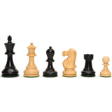 Grand English Style Chess Set with Storage Drawers – Pieces are Tournament Sized and Hand Carved with Black Stained Wood Board 19 in. - American Chess Equipment