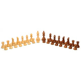 Grand English Style Chess Set – Weighted Pieces & Walnut Root Wood Board 19 in. - American Chess Equipment