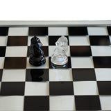 Black and Clear Glass Chess Set - American Chess Equipment