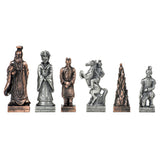 Fantasy Chess Set – Pewter Pieces & Walnut Root Board 16 in. - American Chess Equipment