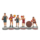 Basketball Chess Set – Handpainted Pieces & Walnut Root Board 19 in. - American Chess Equipment