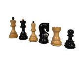 Zagreb Chess Pieces - Ebonized/Boxwood - 3.75" King - In Stock!