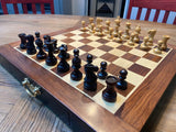 Rosewood 18" Pedestal Magnetic Chess Set with 3" King and 1.75" squares