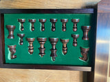 17.5" Rosewood Pedestal Chess Board with 1.75" squares and 3" king