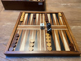 lid flips over to use backgammon board.