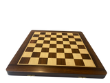 4.15" Rosewood Metaball Chess Set with folding 18" Rosewood Chess Board and fitted storage