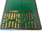 4.15" Rosewood Metaball Chess Set with folding 18" Rosewood Chess Board and fitted storage