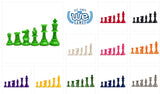 WE Games Staunton Tournament Chess Pieces in Assorted Colors - Plastic with 3.75 inch king - Half Set - American Chess Equipment