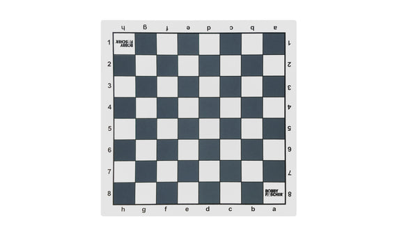 Bobby Fischer Slate Grey Tournament Roll-up Chess Board – Vinyl - American Chess Equipment