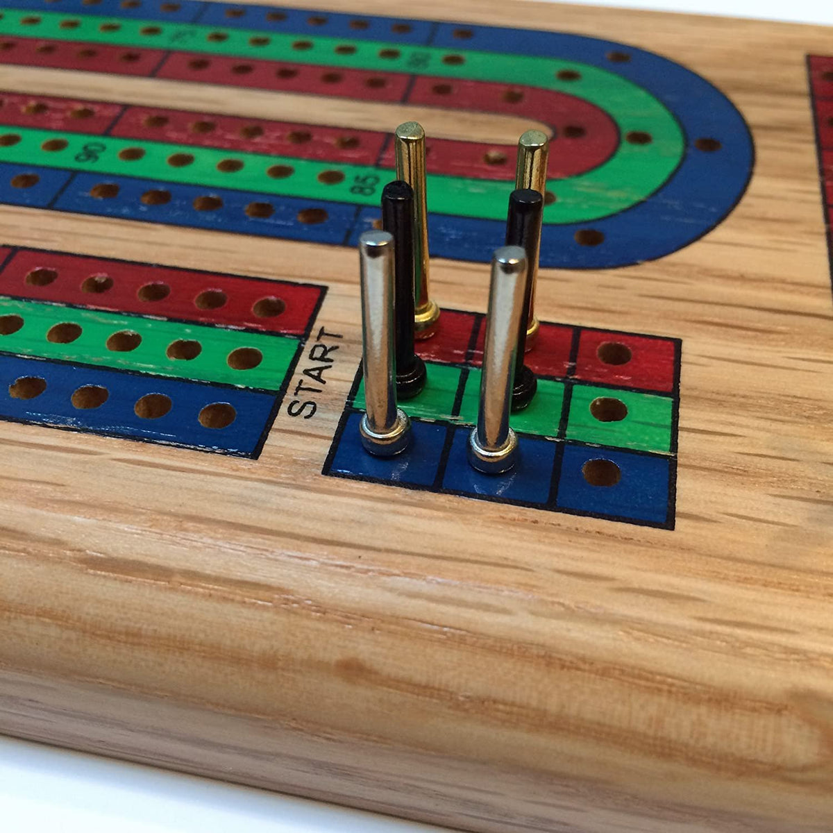 Classic 3D Compass Rose Cribbage Board With Pegs 