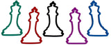 Chess Bandz - all 6 shapes in 5 colors!