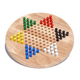 WE Games Solid Wood Chinese Checkers with Wooden Pegs – 11.5 inch Diameter