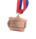 Round Chess Medal with Ribbon - Available in Gold, Silver, and Bronze