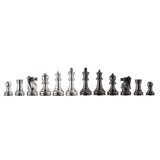 Bobby Fischer Metal Ultimate Chess Set, Wood Board 21.75 in., 3.6 in. King - American Chess Equipment