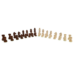 WE Games French Staunton Chess Set - Weighted Pieces & Walnut Wood Board 14.75 in.