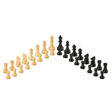Bobby Fischer Ultimate Chess Set - Luxury Black Stained Pieces with Wenge Wood Board w/ Beveled Edge, 21 inch